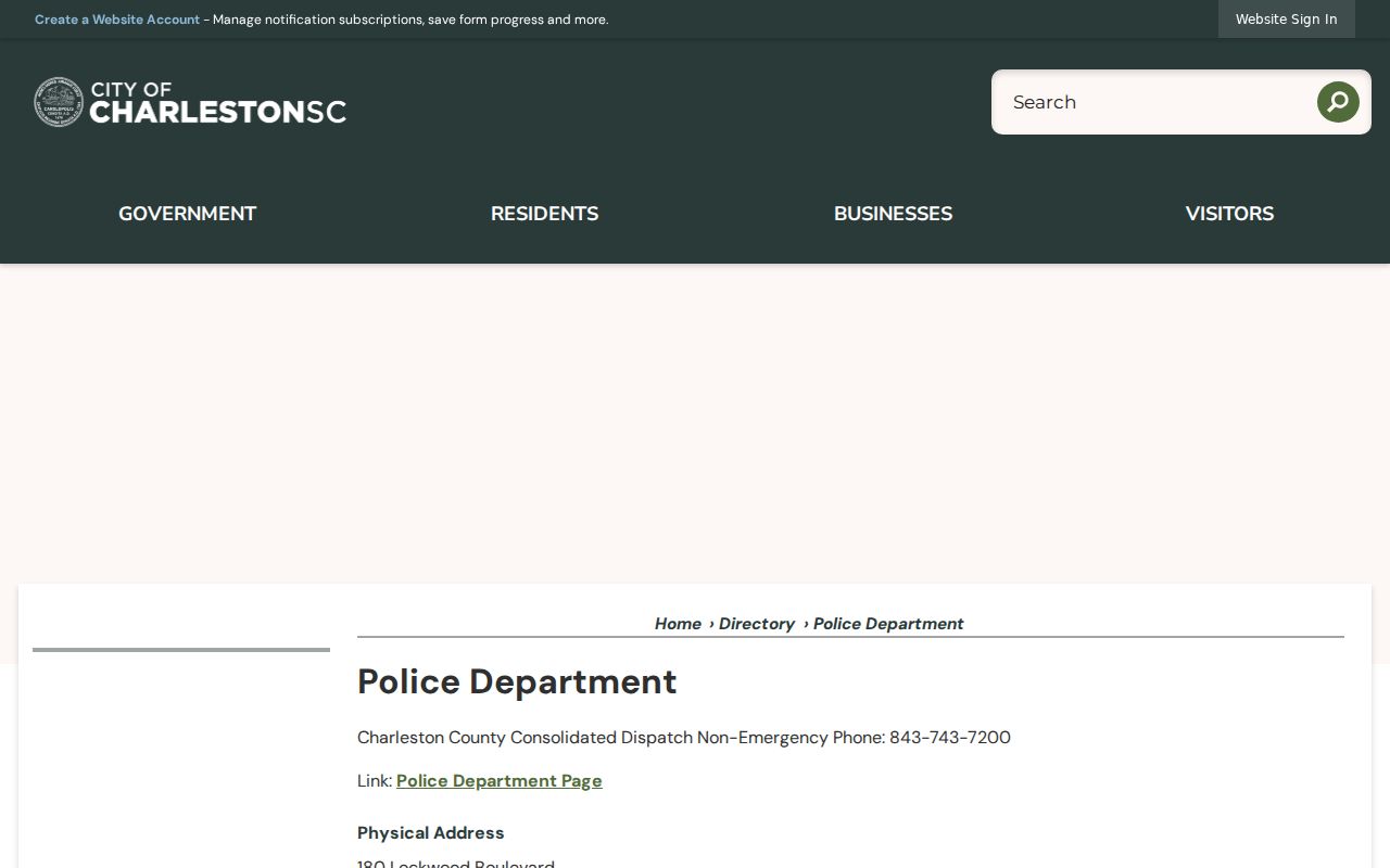 Charleston warrant records contact information for the city police Warrant Unit