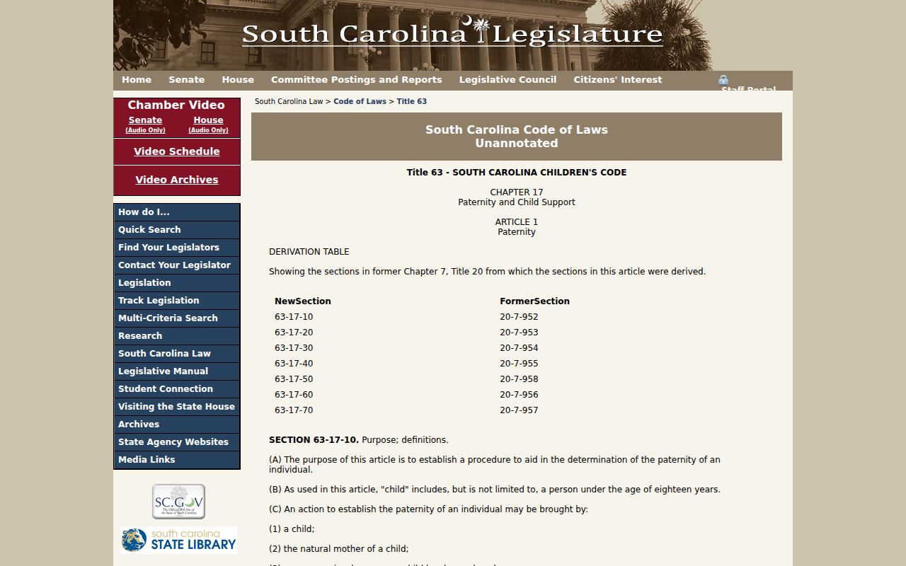 South Carolina Family Court child-support warrant provisions